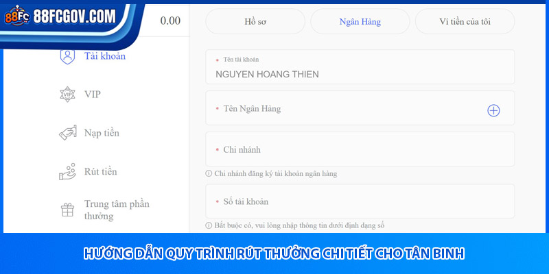 Hướng dẫn quy trình rút thưởng chi tiết cho tân binh